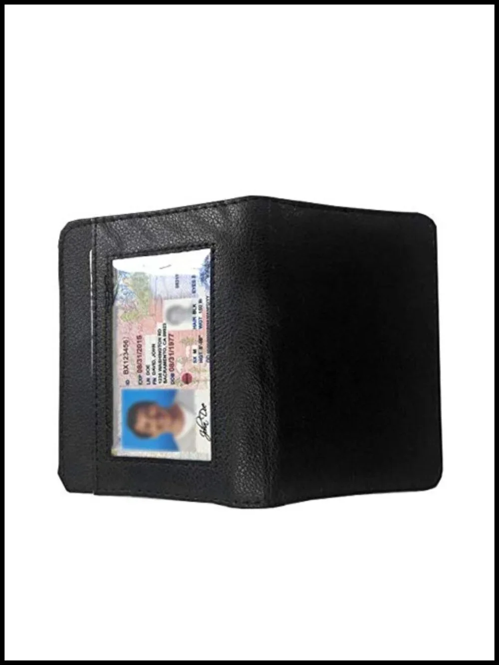 RFID Blocking Leather Credit Card Holder Wallet with Zipper